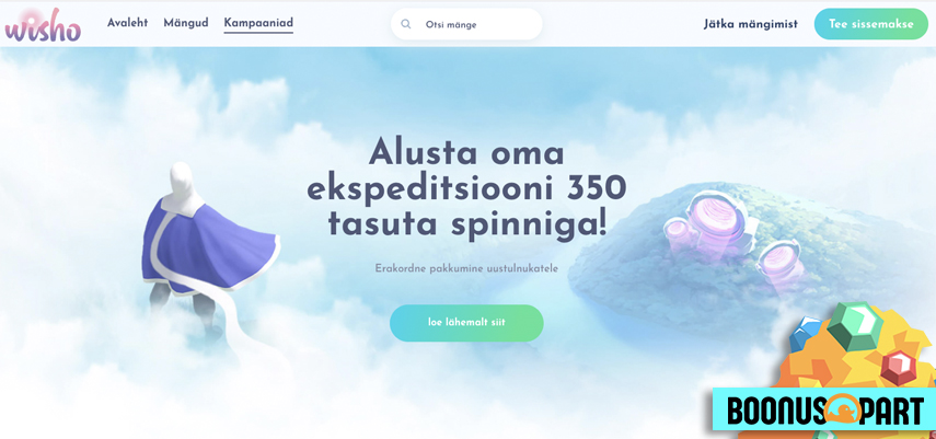 Boonuspart soovitab Wisho kasiinot