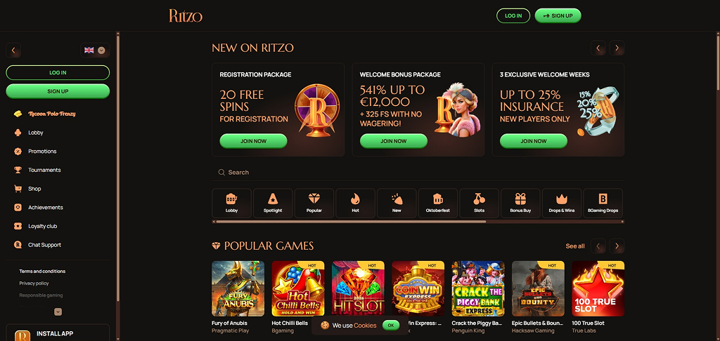 Ritzo kasiino avaleht